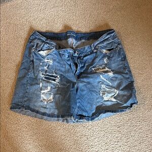 Maurices Blue Distressed Jean Shorts